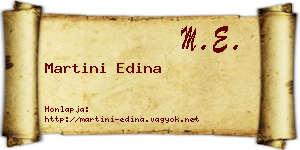 Martini Edina névjegykártya